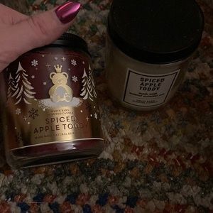 Set of two “spiced apple toddy” single wick candles